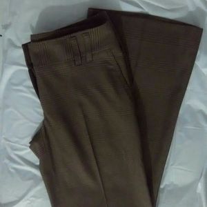 MICHAEL KORS  Women's Brown Plaid Dress Pants